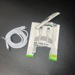 New Youse White 6 Foot USB-C to USB-C Cable